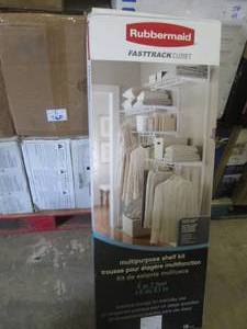 lot 320 image: rubbermaid multi purpose shel kit ...