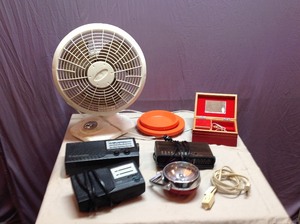 lot 48 image: Fan, Radios & Music Box