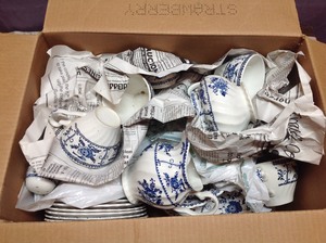 lot 132 image: Box of Dishes