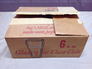 lot 133 image: Vintage 6oz Coke Glasses in Original Box