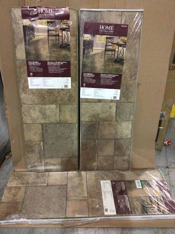 Home Decorators Collection Tuscan Stone Bronze 8 mm Thick x 15.5 in. Wide x 47-1/2 in. Length Click Lock Laminate Flooring (20.02 sq. ft. / case) Home Decorators Collection Tuscan Stone Bronze 8 mm Thick x 15.5 in. Wide x 47-1/2 in. Length Click Lock Laminate Flooring (20.02 sq. ft. / case)