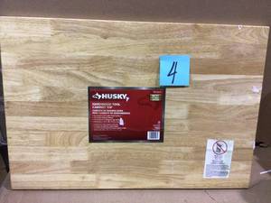 lot 4 image: 26 in. Hardwood Tool Cabinet Top for Rolling Cabinet by Husky in good condition 