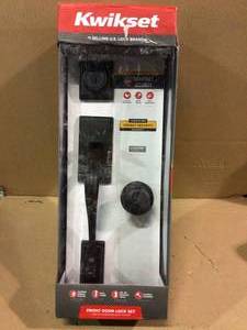 lot 6 image: Hawthorne Venetian Bronze Single Cylinder Door Handleset with Juno Door Knob Featuring SmartKey Security by Kwikset Customer Returns See Pictures 