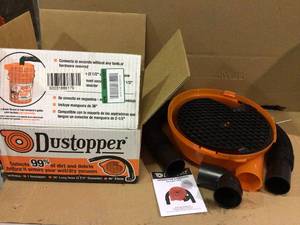 lot 17 image: Dustopper High Efficiency Vacuum Dust Separator 12 Dia 2.5 Inch Hose 36 Long Customer Returns See Pictures 