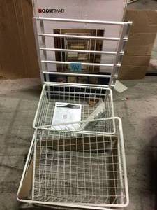 lot 44 image: 18 in. x 30 in. Drawer Kit with 4 Wire Basket by ClosetMaid Customer Returns See Pictures 