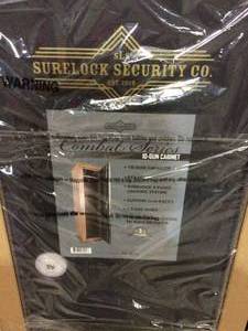 lot 57 image: Combat 10-Gun Cabinet, Black by SURELOCK Customer Returns See Pictures 