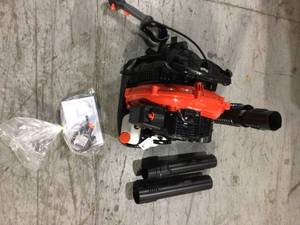 lot 112 image: ECHO 216 MPH 517 CFM 58.2cc Gas 2-Stroke Cycle Backpack Leaf Blower with Tube Throttle not used see pictures