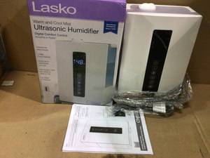 lot 19 image: Quiet Ultrasonic Digital Warm and Cool Mist Humidifier by Lasko Customer Returns See Pictures 