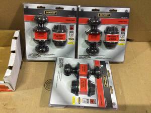 lot 44 image: Hartford Aged Bronze Entry Knob and Double Cylinder Deadbolt Combo Pack by Defiant Customer Returns See Pictures 