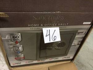 lot 46 image: Sanctuary Platinum Series 1.02 CuFt. Capacity FireWaterproof Safe with Illuminated E-Lock by Sports Afield Customer Returns See Pictures 
