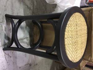 lot 50 image: Mavery Black Wood Backless Counter Stool (13.8 in. W x 26 in. H) Customer Returns See Pictures 