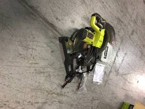 lot 114 image: Ryobi 10 in. Compound Miter Saw with LED in good condition see pictures