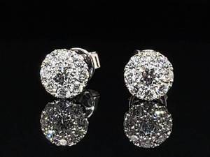 Brand New 12 Carat Very Fine, Higher Grade Diamond Stud Earrings in 14k White Gold $2,999 Retail