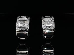 2.00 Carat Higher Grade Diamond Earrings with Custom Backs in 14k White Gold $5,150 Retail