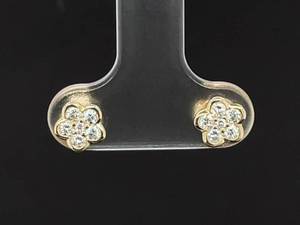 Brand New 14 Carat Fine Diamond Stud Earrings in 14k Yellow Gold $2475 Retail