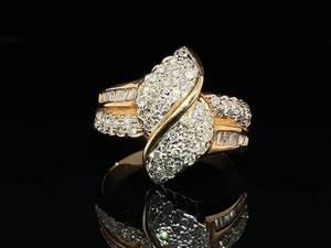 Classy 1.25 Carat Diamond Cluster Estate Ring in 14k Yellow Gold $3125 Retail VIDEO