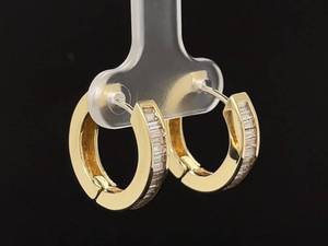 Upscale 1.20 Carat Diamond Huggies Estate Earrings in 14k Yellow Gold $2,750 Retail