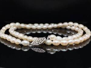 Beautiful Baroque Pearl 17 Necklace in 14k White Gold $1699 Retail