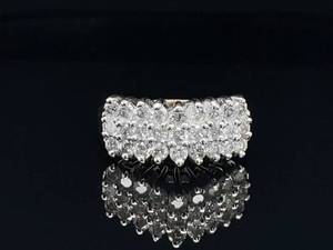 Classy .95 Carat Diamond Cluster Ring in Yellow Gold $2,275 Retail VIDEO