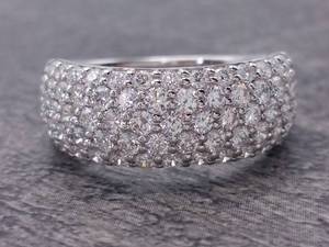 Upscale 1.66 Carat Diamond Pave Ring in 18k White Gold $7,999 Retail VIDEO