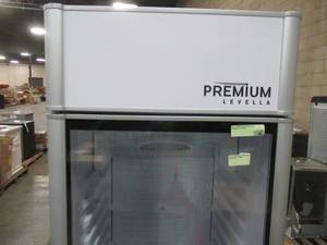 lot 110 image: PREMIUM 9 cu. ft. Single Door Merchandiser Refrigerator in White PRF90DX