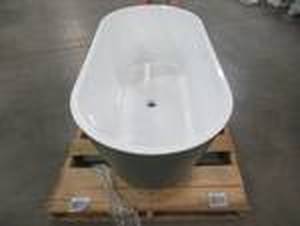 lot 402 image: Akdy 60 in. Fiberglass Double Ended Flatbottom Non-Whirlpool Bathtub in Matte Lichen Green BT0263