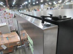lot 129 image: Lanbopro 153 Bottle Seamless Stainless Steel Dual Zone Wine Refrigerator LP168D