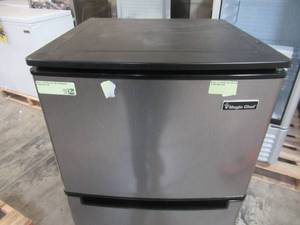 lot 135 image: Magic Chef 4.5 cu. ft. Double Door Mini Refrigerator in Stainless Look HMDR450SE