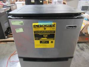 lot 137 image: Magic Chef 4.5 cu. ft. Double Door Mini Refrigerator in Stainless Look HMDR450SE