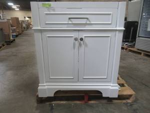 lot 201 image: Home Decorators Collection Melpark 30 in. W x 22 in. D Bath Vanity in White Melpark 30W
