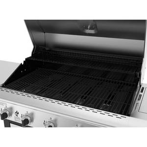 lot 202 image: Nexgrill 5-Burner Propane Gas Grill in Stainless Steel with Side Burner and Foldable Side Shelf 720-1046