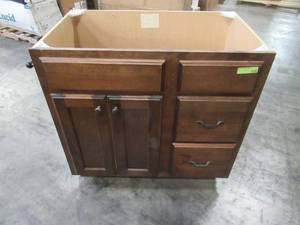 lot 223 image: Bathroom Vanity Cabinet 36 in. W in Brown 2218585
