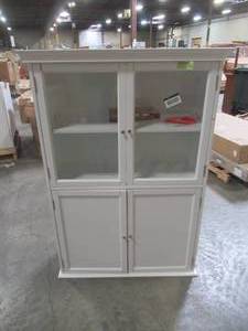lot 233 image: Home Decorators Collection Hampton Harbor 36 in. W x 14 in. D x 52-12 in. H Linen Cabinet in White 2601220410
