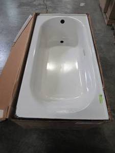 lot 234 image: American Standard Princeton 5 ft. Americast Left-Hand Drain Bathtub in White 2392.202.020