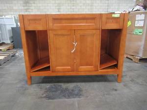 lot 310 image: Foremost Exhibit 48 in. W Bath Vanity Cabinet Only in Rich Cinnamon TRIA4822D