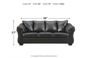 lot 65 image: Signature Design by Ashley, Betrillo Sofa Black, 4050238 - BRAND NEW - NO RESERVE