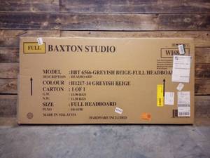 lot 55 image: Avignon Beige Full Headboard by Baxton Studio