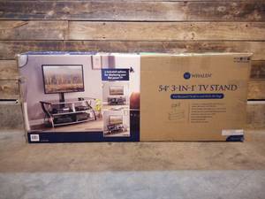lot 67 image: Whalen Furniture - 3-in-1 Console for Most Flat-Panel TVs Up to 65 - Brown Cherry