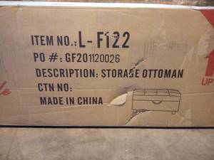 lot 57 image: L-F122 storage ottoman