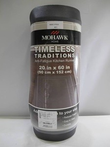 lot 451 image: Mohawk Home 20 In X 60 In Heritage Gray Anti-Slip Kitchen Mat