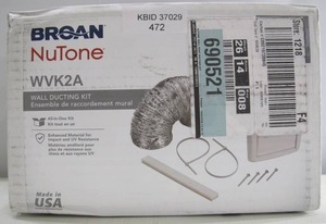 lot 472 image: Broan-NuTone WVK2A Wall Vent Ducting Kit