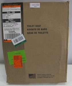 lot 479 image: Bemis Lift-Off Round Closed Front Toilet Seat in Bone - Box is Sealed
