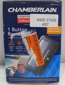 lot 497 image: Chamberlain 1 Button Remote Control Garage Door Opener