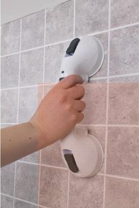 lot 511 image: Glacier Bay 12 in. Suction Cup Grab Bar for ShowerBathBathroomToilet Mobility