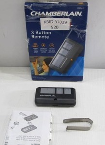 lot 520 image: Chamberlain 953EV-P2 Universal 3 Button Garage Door Opener Remote