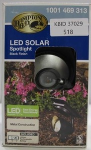 lot 518 image: Hampton Bay LED Solar Outdoor Spotlight