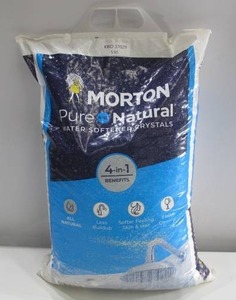 lot 530 image: 40 LB Bag Morton Pure Natural Water Softener Crystals Pellets