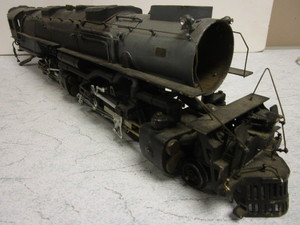 lot 153 image: VINTAGE AMERICAN LOCOMOTIVE BRASS O GAUGE TRAIN LOCOMOTIVE