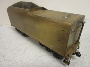 lot 189 image: VINTAGE BRASS O GAUGE TRAIN COAL CAR