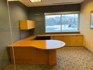 lot 5 image: KIMBALL Office Desk with Cabinets